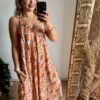 Vestido Olivia com Regulagem na Alça e Bolso Estampada