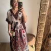 Vestido Kaftan Roma longa moda Boho Hippie plus size - Image 14