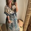 Vestido Kaftan Roma longa moda Boho Hippie plus size