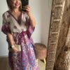 Vestido Kaftan Roma longa moda Boho Hippie plus size - Image 4